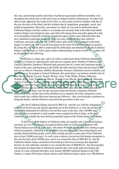 The History of California Indians