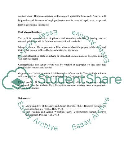 Employee Relations Research Proposal