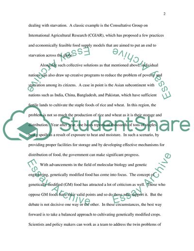 The Global Problem Of The Starvation