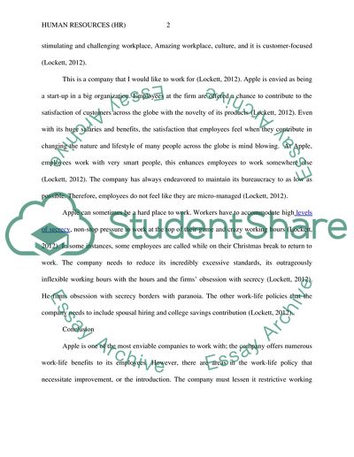 Apples Work-life Policy