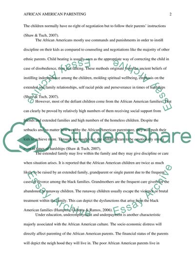 Parenting Style between Americans and African Americans