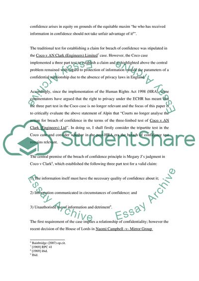 Coco v AN Clark Ltd Case