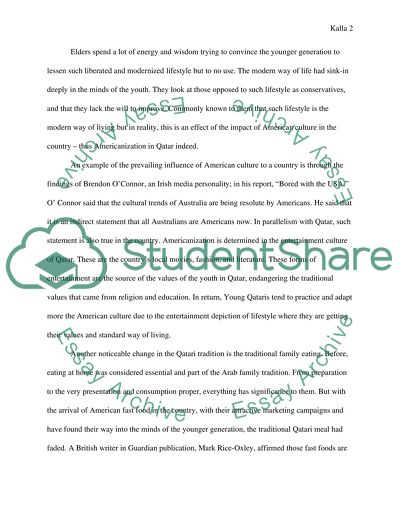 Americanization in Qatar