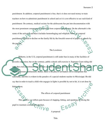 Ban on Corporal Punishment on School