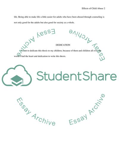 Effects of Child Abuse