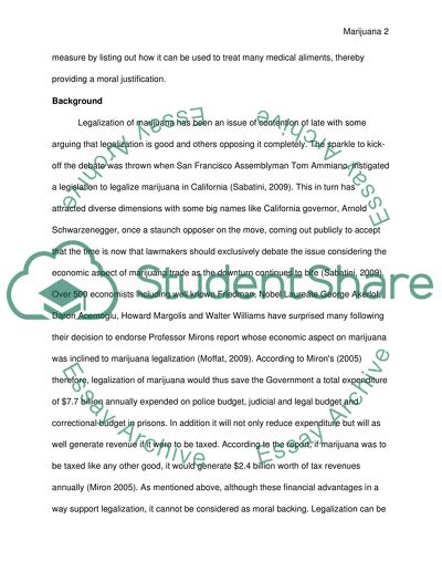 The Moral Question of Legalizing Marijuana