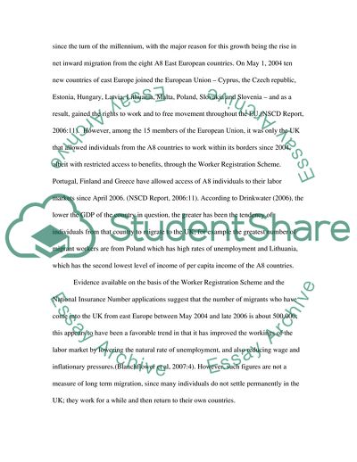 Migration to the UK from Eastern Europe