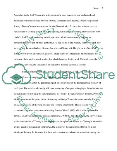 The Meeting: the problem of personal identity