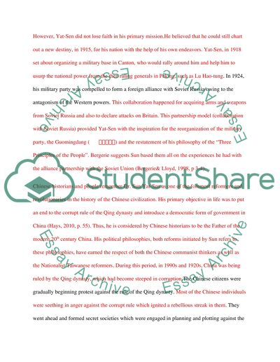 Sun Yat Sen and Democracy in China - Indispensable to each other A Critical Analysis