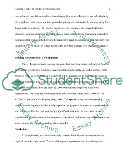 THE FIELD OF CIVIL ENGINEERING