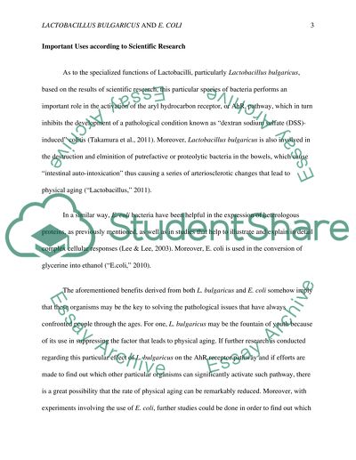 Lactobacillus bulgaricus and E.coli. (Microbiology-SLP5)