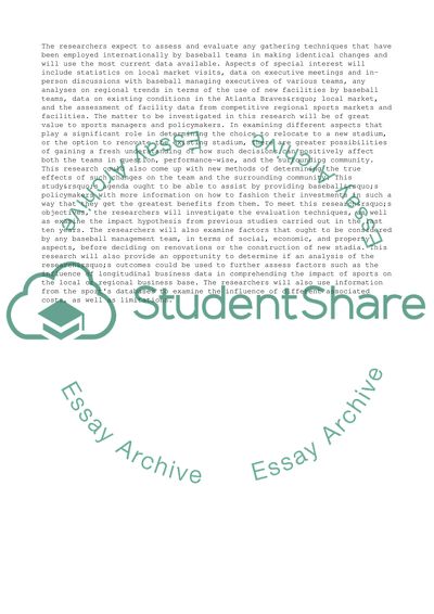 How Service Factors Affect Sports Customers Loyalty - The Atlanta Braves Baseball Team