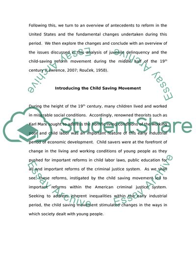 Evolution of Systems of Care and Control for the Delinquent