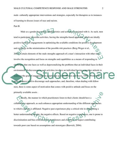 Male Cultural Competence response