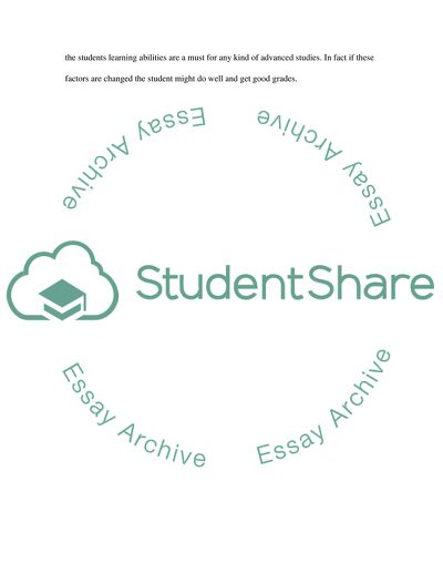 Academic Abilities of your Application