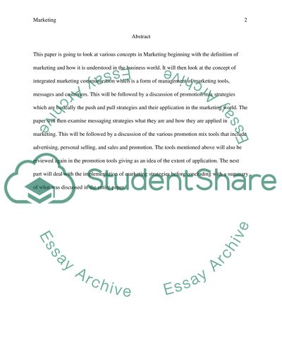 Foundations of Marketing