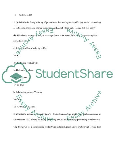 Groundwater Hydrology