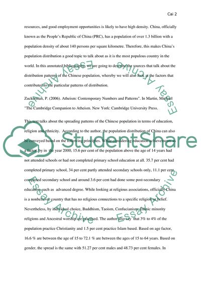 Population Distribution in China