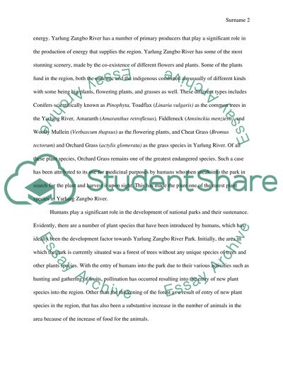 National Parks Research Record--yalung river