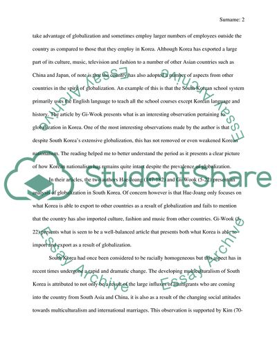 Development of Globalization in Korea