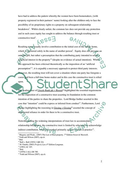 The Principle Distinction Between the Two Types of Trusts According to a General Principle of Law