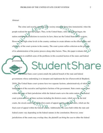 Problems of the United State Court System