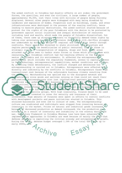 Colombian Entrepreneurial Ecosystem