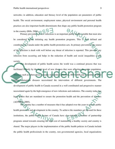 Public Health International Perspectives