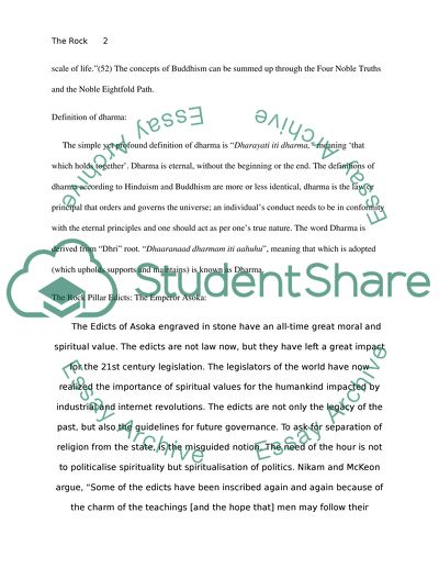 The Rock Pillar Edicts: The Emperor Ashoka