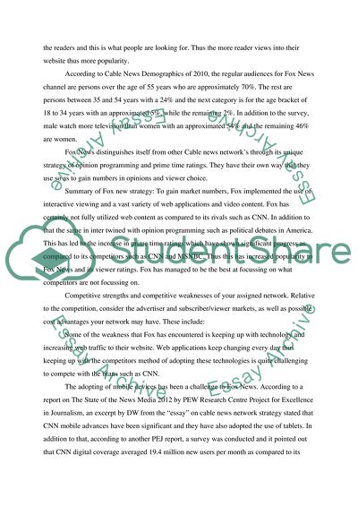 Fox News Cable Network Analysis