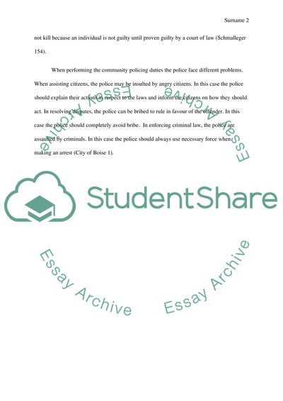 Policing Challenges Issues