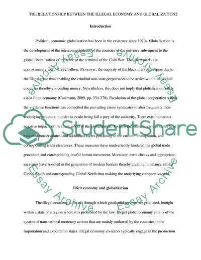 The Relationship Between the Illegal Economy and Globalization
