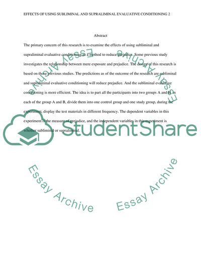 Subliminal and Supraliminal Evaluative Conditioning to Reduce Prejudice
