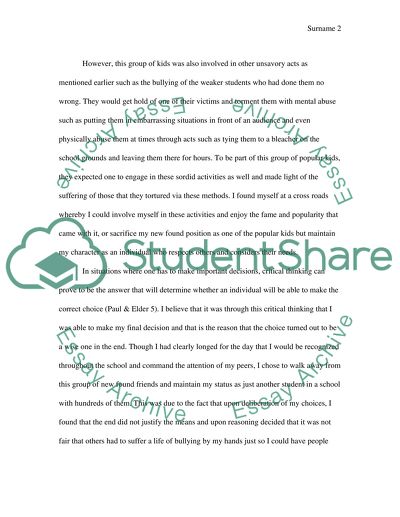 Critical Thinking: Beliefs And Actions