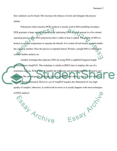 How DNA Profiling Works