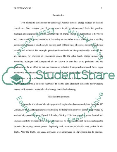 Electric Cars: Development, Evolution, Controversies, and Effects to the Environment