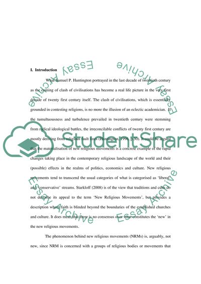 Reasons for the Apparent Rise of New Religious Movements