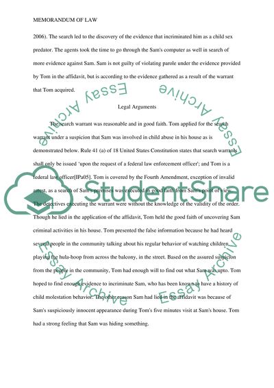 Memorandum of the Law