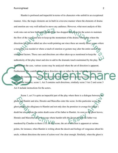 Art of Direction in Hamlet