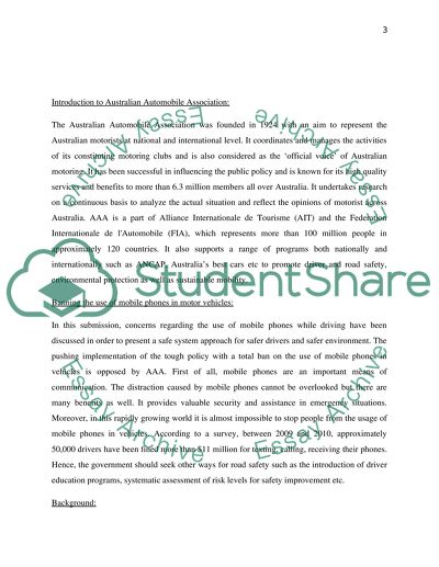 Banning the Use of Mobile Phones In Motor Vehicles