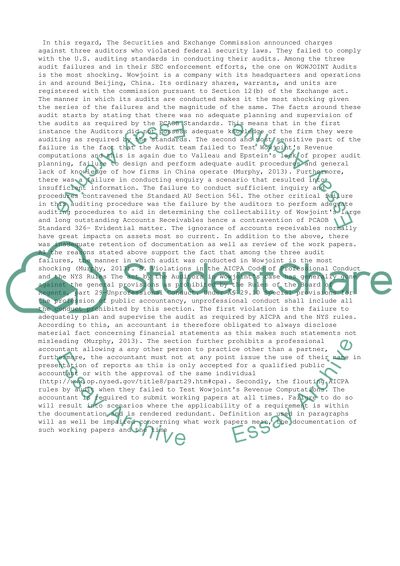 SEC Accounting and Auditing Enforcement