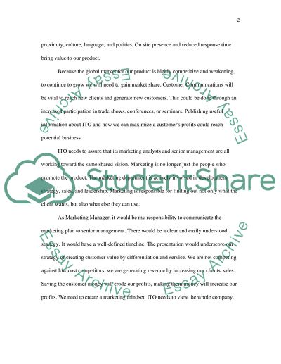 Marketing ITO: A Strategic Model