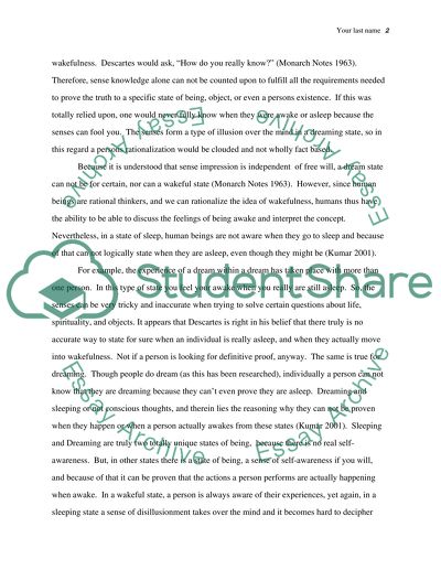 Descartes and Dreaming