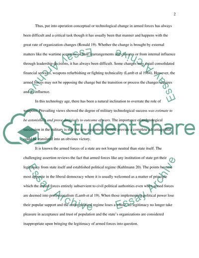 Change Resistance within Armed Forces