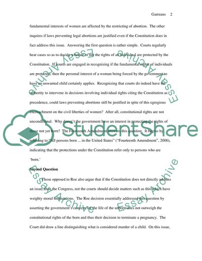 In Support of Abortion Rights