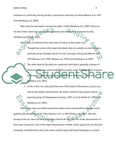 The Birth and Maturation of Hate Crime Policy in the United States