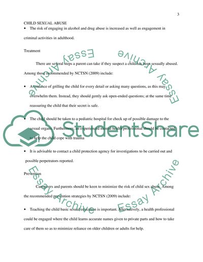 Interfamilial Child Sex Abuse