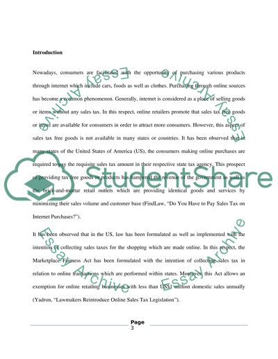 State Sales Taxes on Internet Purchases