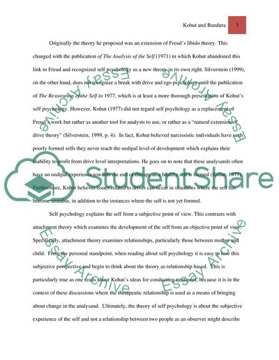 An Emotionally and Psychologically Corrective Experience in Patients by Heinz Kohut and Albert Bandura