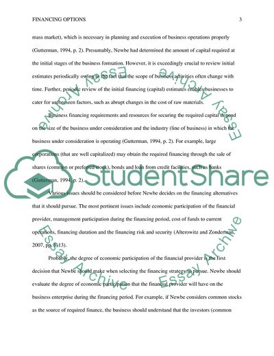 Strategies for Securing the Required Financing - Newbe